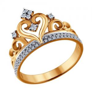 Кольцо из золота в виде короны
