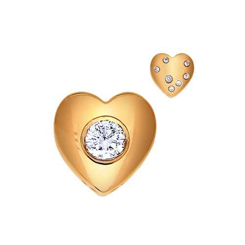 Подвеска «Сердце» с бриллиантами