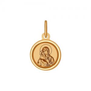 Золотая иконка «Икона Божьей Матери Костромская-Фёдоровская»