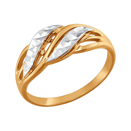 Золотое кольцо с алмазными гранями