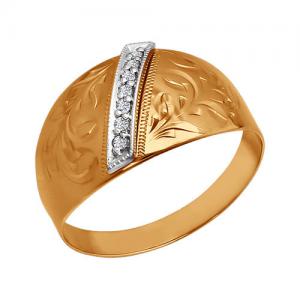 Золотое кольцо с гравировкой