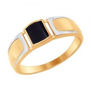 Кольцо из золота с эмалью