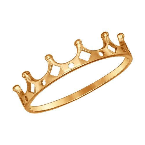 Кольцо-корона из золота без вставок