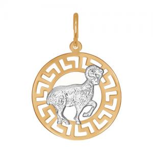 Подвеска «Знак зодиака Овен» из золота