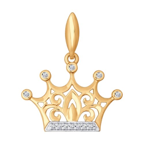 Золотая подвеска «Корона»
