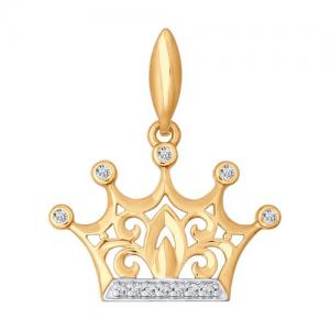 Золотая подвеска «Корона»