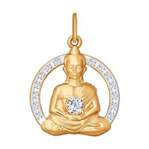 Золотая подвеска «Будда»