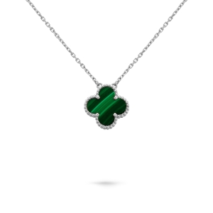 Kaelakee Clover Jewellery Malahhiit