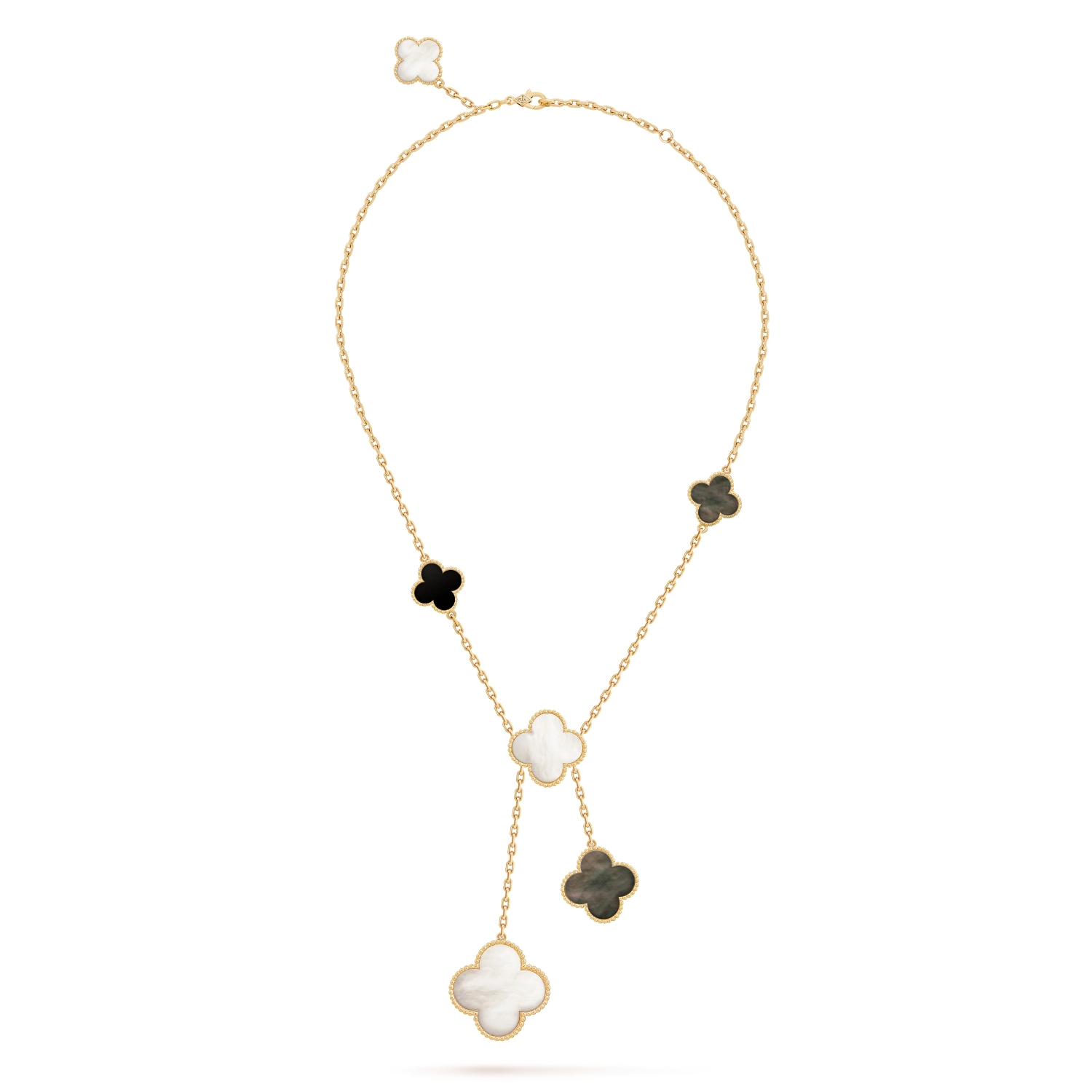 Ожерелье Clover Jewellery Оникс+ Перламутр