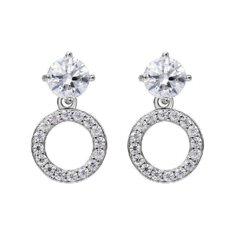 Hõbekõrvarõngad moissanitidega