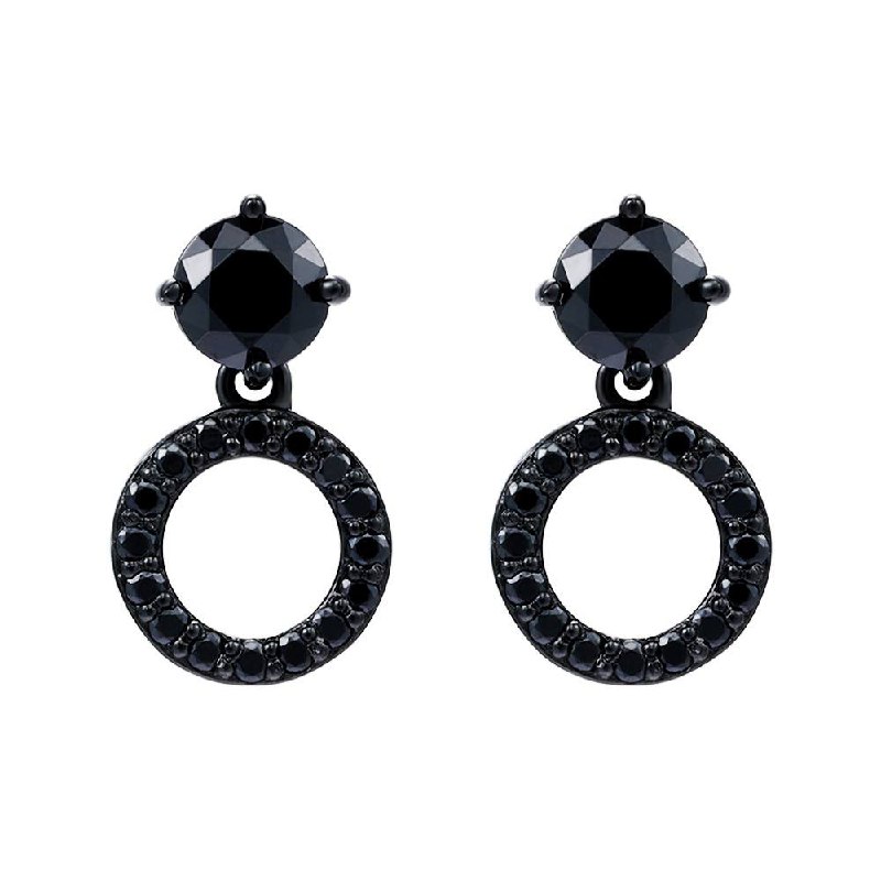 Hõbekõrvarõngad moissanitidega