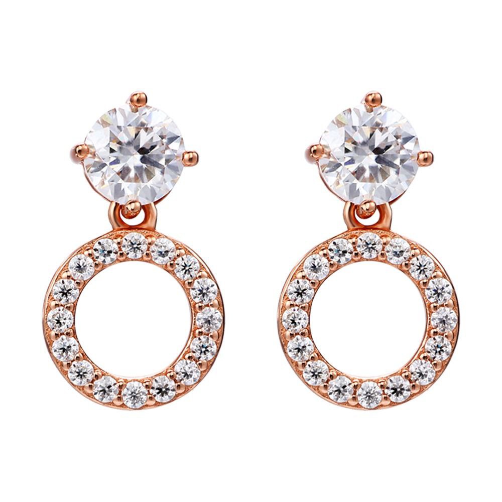 Hõbekõrvarõngad moissanitidega