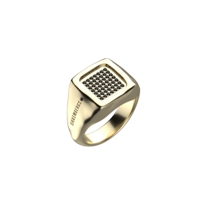 Мужская стальная печатка перстень Bikkembergs HAR02GG