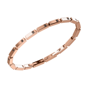 Мужской стальной глидерный браслет Bikkembergs с зелеными искусственными бриллиантами