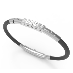 Мужской каучуковый браслет Bikkembergs с искусственными бриллиантами