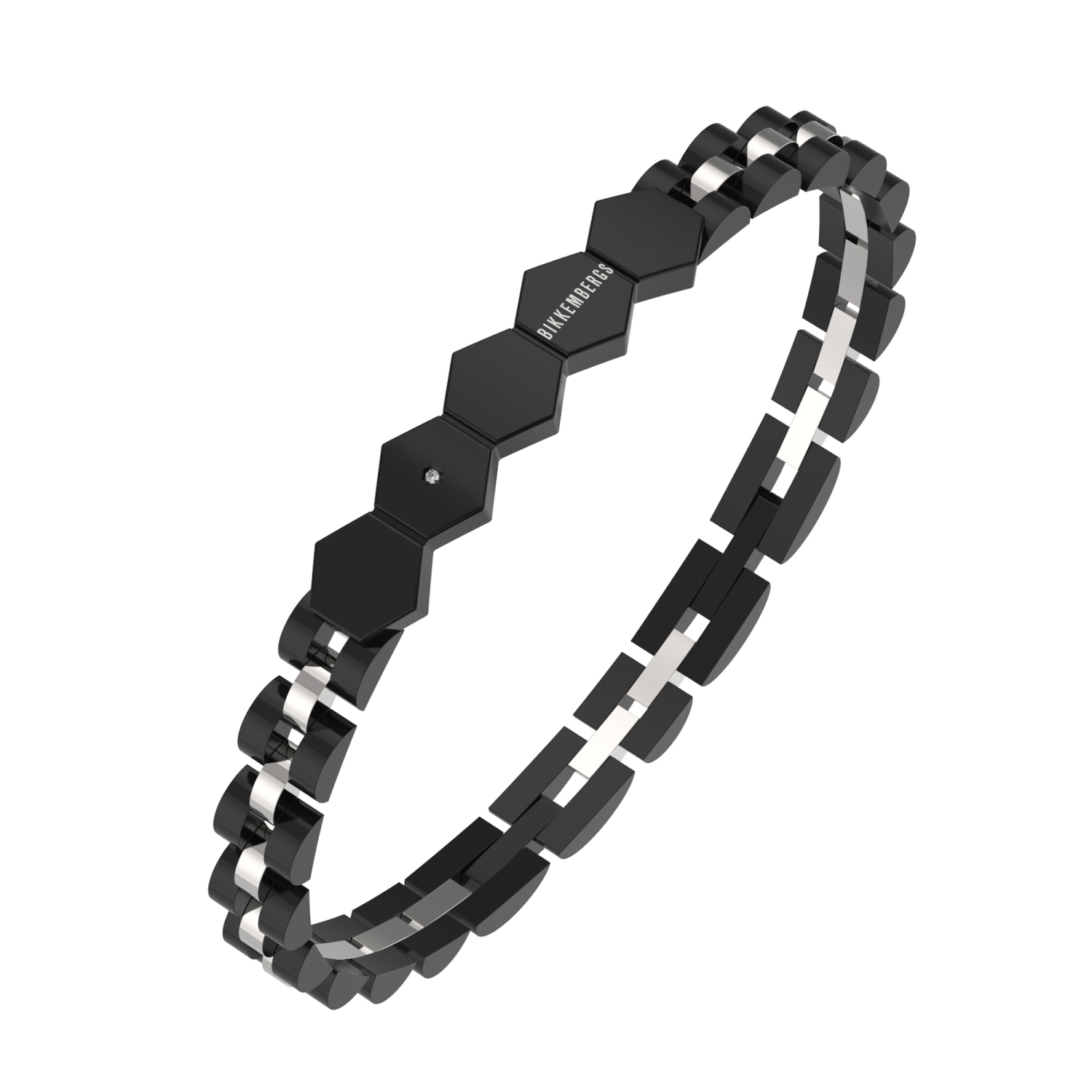 Meeste terasest käevõru Bikkembergs tehisliku teemantiga