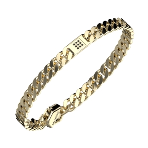 Мужской стальной браслет цепь Bikkembergs с искусственными бриллиантами