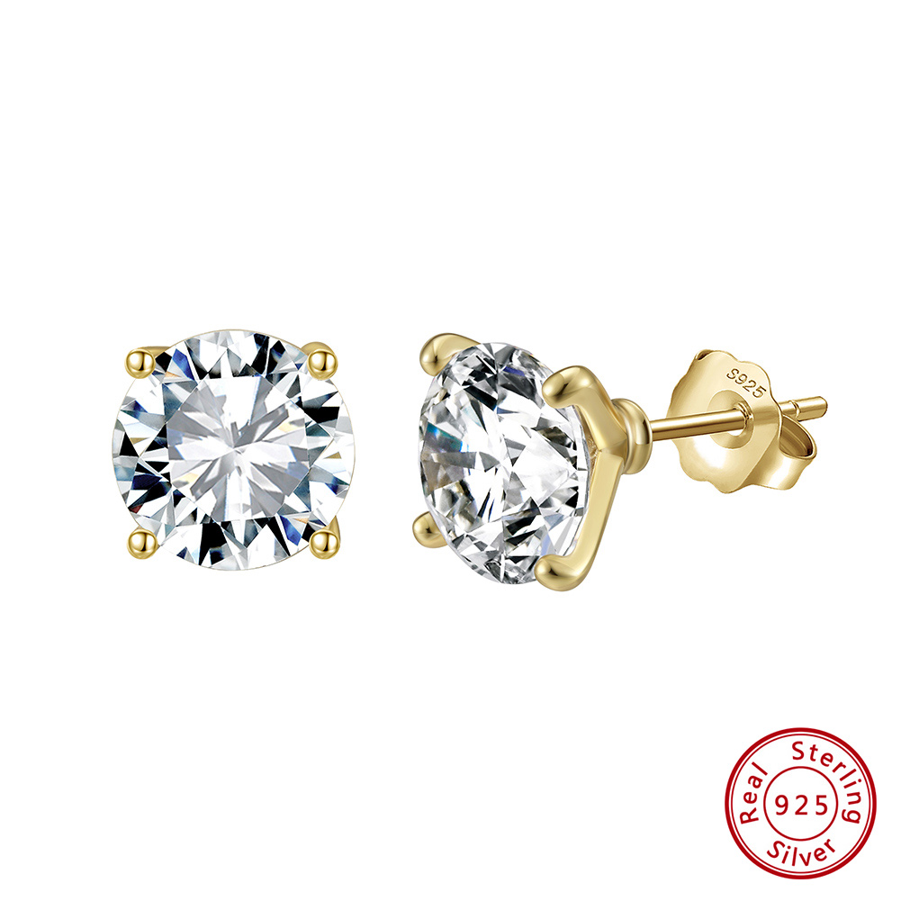 Hõbedast kõrvarõngad kuubilise tsirkooniumoksiidiga