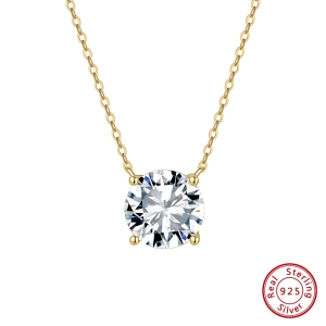 Hõbedane kaelakee kuubilise tsirkooniumoksiidiga