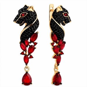 Серьги из золочёного серебра