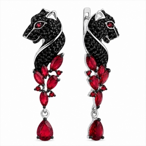 Серебряные серьги с кубическим цирконием
