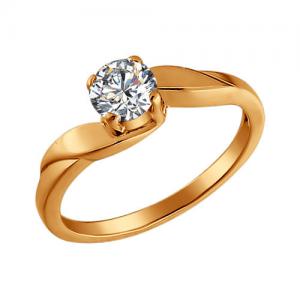 Позолоченное кольцо для помолвки