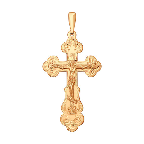 Крест из золочёного серебра с гравировкой