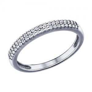 Серебряное кольцо с дорожкой фианитов