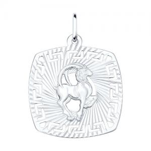 Подвеска «Знак зодиака Козерог» из серебра