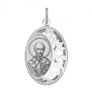 Серебряная иконка «Святитель архиепископ Николай Чудотворец»