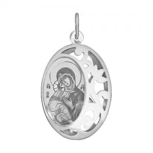 Серебряная иконка «Икона Божьей Матери Владимирская»