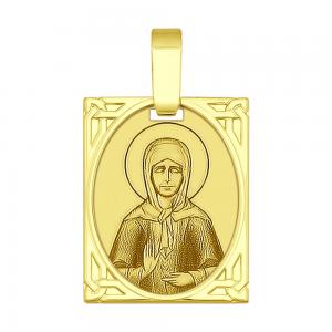 Золотая иконка «Святая блаженная Матрона Московская»