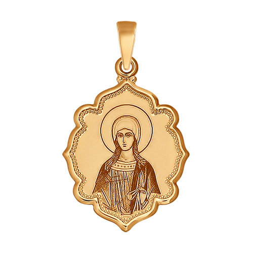 Иконка из золота «Святая мученица Татьяна»