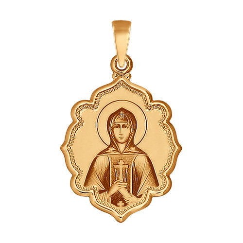 Иконка из золота «Святая праведница Анна»