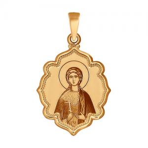 Иконка из золота «Святая мученица Вера»