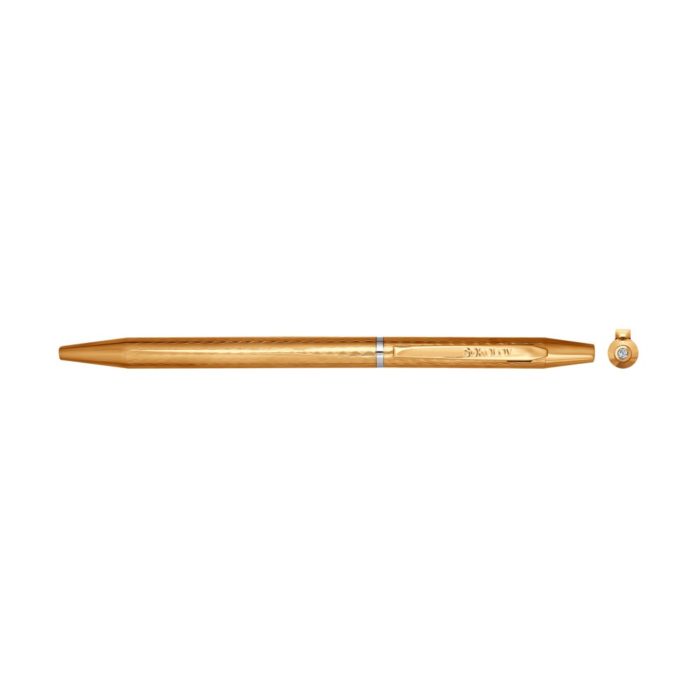 Ручка из комбинированного золота с фианитом
