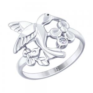 Серебряное кольцо «Колибри»