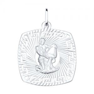 Подвеска «Знак зодиака Водолей» из серебра