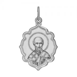 Иконка из серебра «Святитель архиепископ Николай Чудотворец»