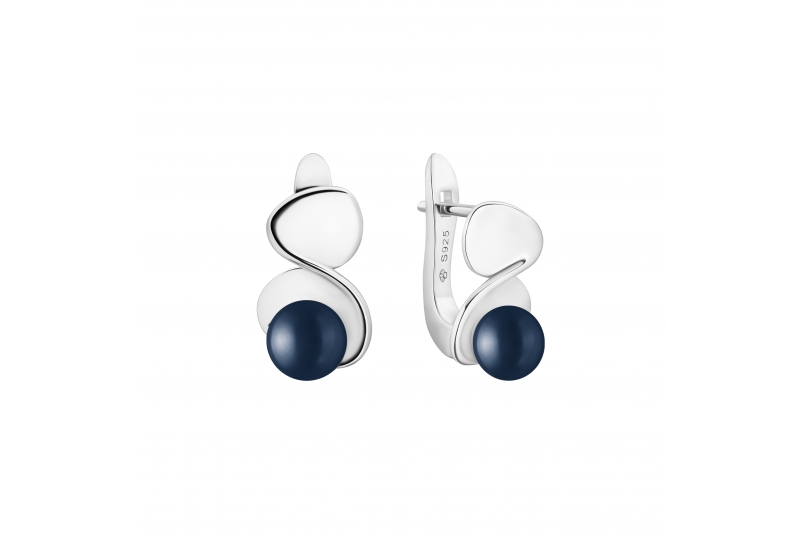 Серьги SK25215EL Чёрный жемчуг