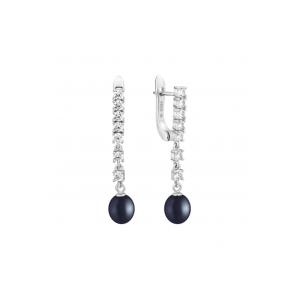 Серьги SK25477EL Чёрный жемчуг