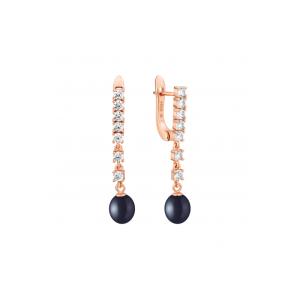 Серьги SK25478GEL Чёрный жемчуг