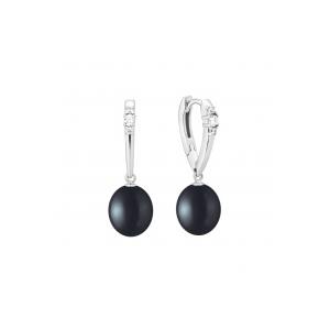 Серьги SK25484EL Чёрный жемчуг
