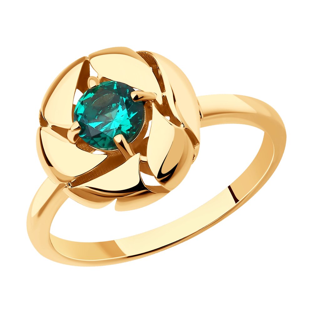 Hüdrotermiline smaragdist kullast sõrmus