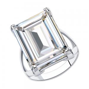 Кольцо из серебра с кристаллом