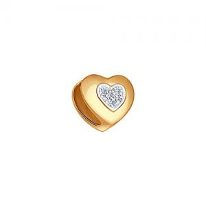 Подвеска-шарм с бриллиантами «Сердце»