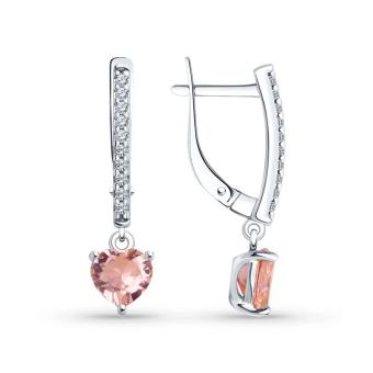 Hõbekõrvarõngad sitallide ja tsirkooniumitega