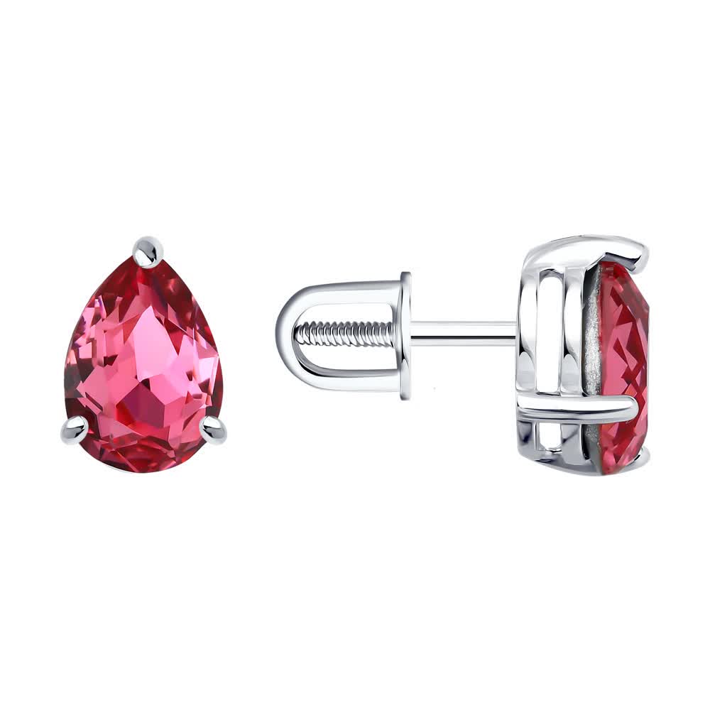 Hõbekõrvarõngad kristallidega