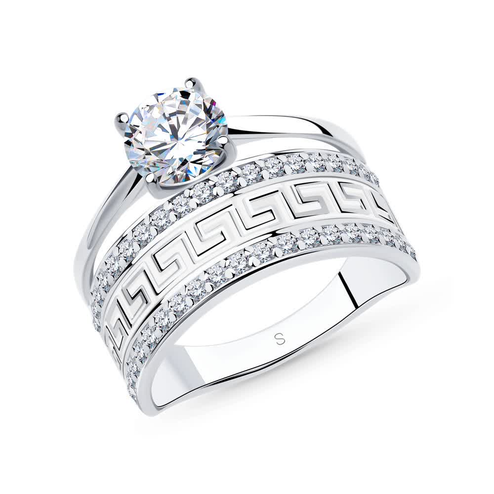 Hõbesõrmus tsirkooniumite ja emailiga