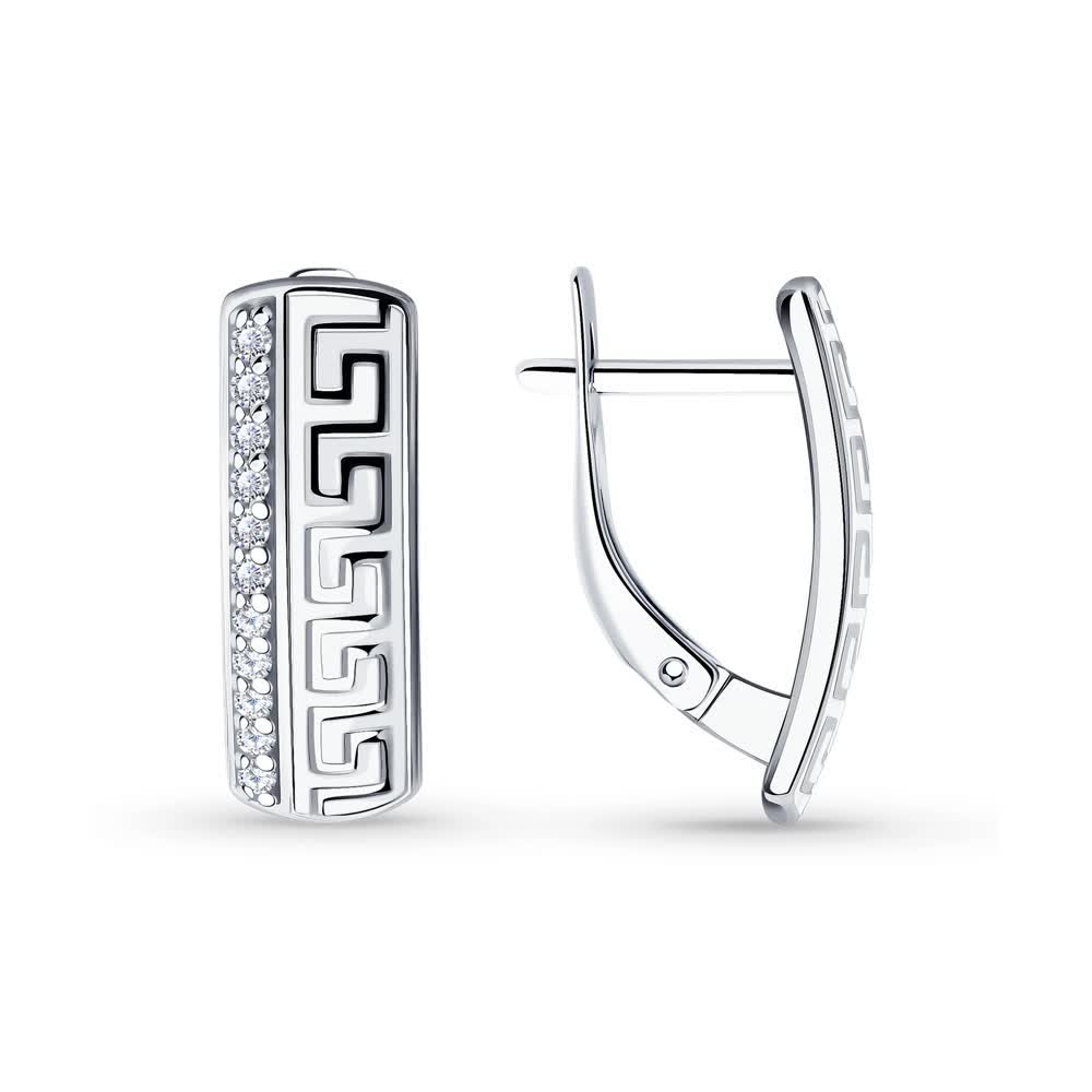 Hõbekõrvarõngad tsirkooniumite ja emailiga